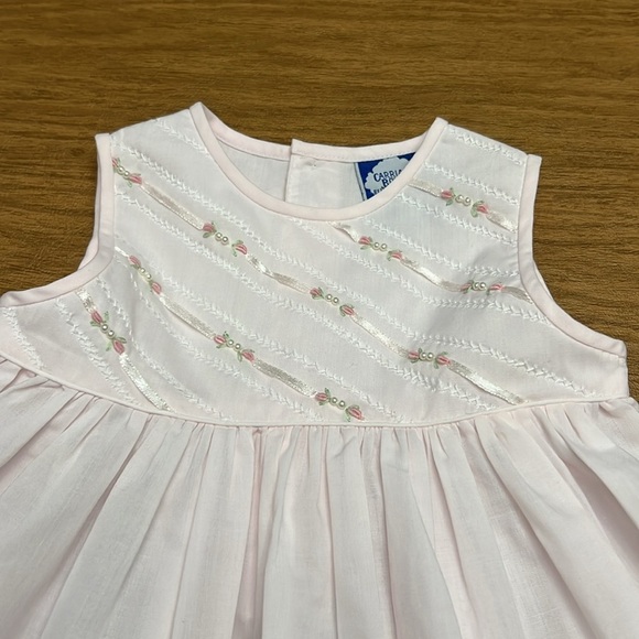 Carriage Boutique pink embroidered dress size 3M - Picture 2 of 6